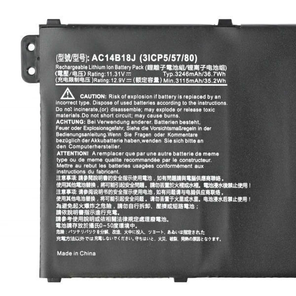 Baterija za laptop Acer ES1-533 11.31V 3246mAh AC14B18J HQ2200 M