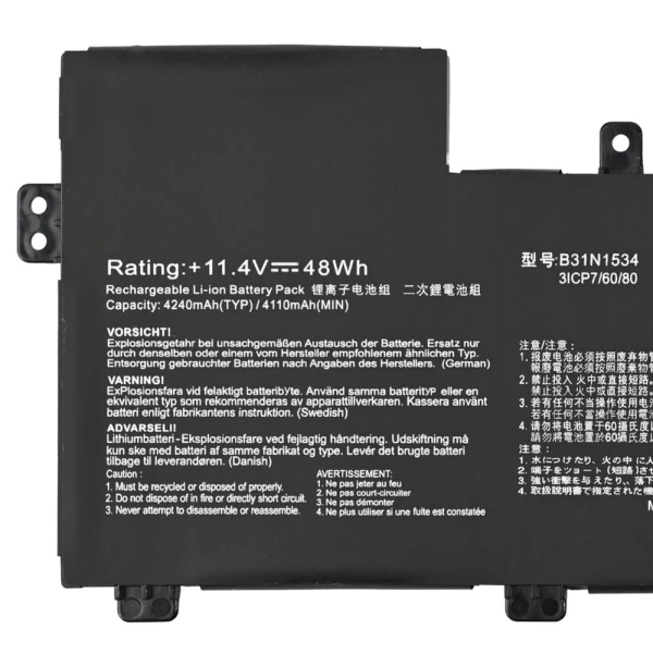Baterija za laptop Asus Zenbook UX510 UX510UW UX510UX B31N1534 Series HQ2200 M