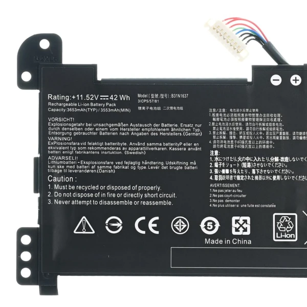 Baterija za laptop Asus S510UA 11.52V 42Wh HQ2200 M