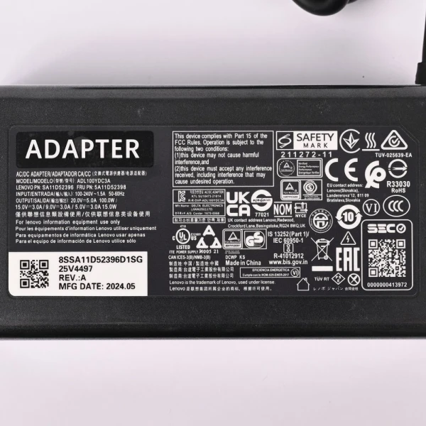 Punjac za laptop Lenovo Type C 20V 5A 100W HQ JC