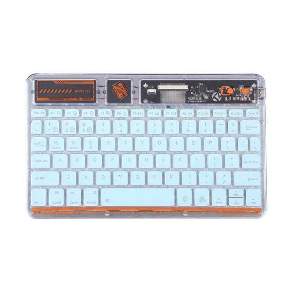 Tastatura Coteci Punk 84012 Wireless transparent plava