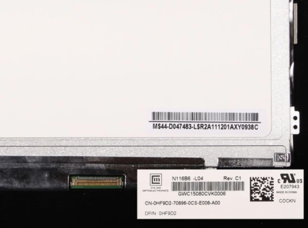 ''LCD Panel 11.6'''' (N116B6 L04) 1366x768 slim LED 40 pin kacenje levo-desno''