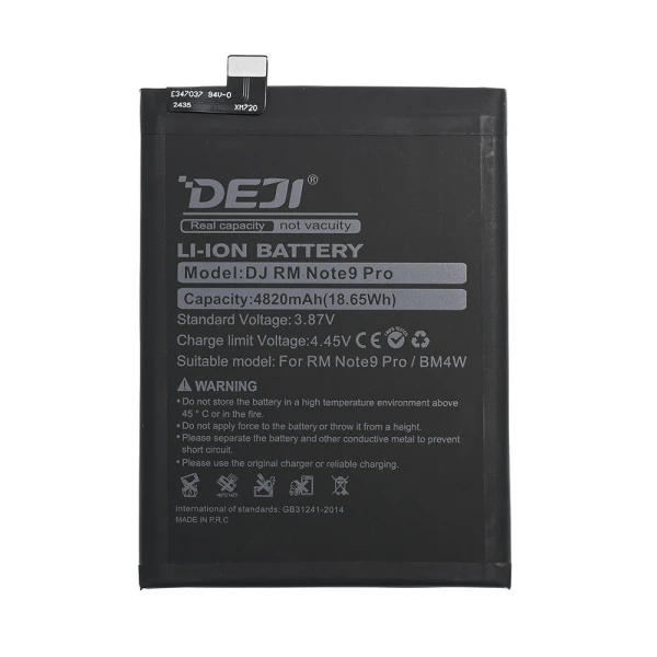 Baterija Deji za Xiaomi Redmi Note 9 Pro(4820mAh)BM4W