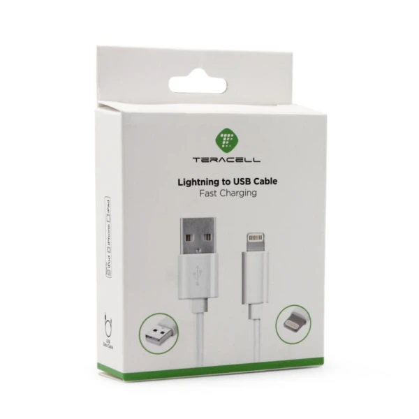 Data kabl Teracell Plus 2.4A za iPhone lightning crni 2m