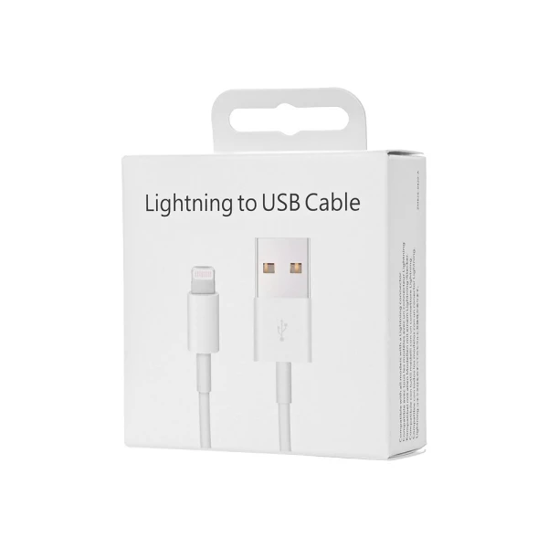 Data kabl L za iPhone 11-14 USB na Lightning beli 1m
