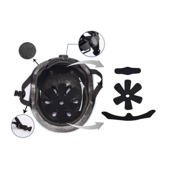 Zastitna kaciga H01 (54-58 cm) crna