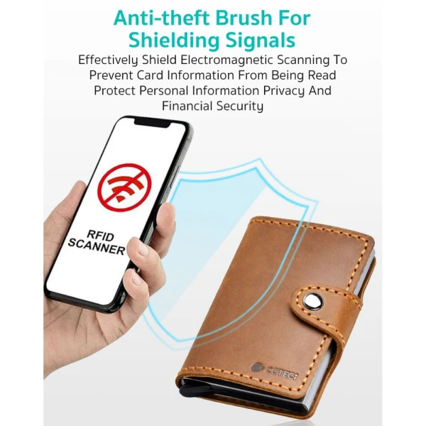 Novcanik Coteci Luxury Series + Anti-theft OT-014 svetlo braon