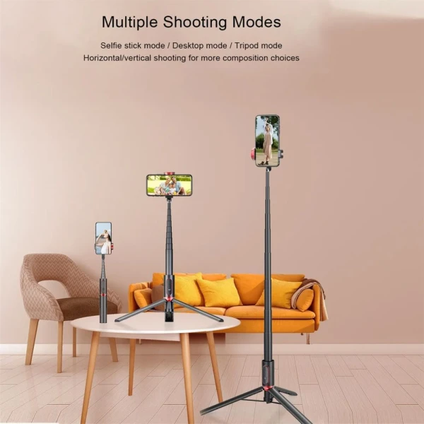 Selfie stick M18 + tripod crni/crveni