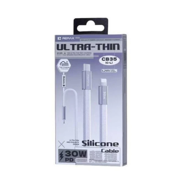 Data kabl REMAX Ultimate Series CB35 30W Ultra-Thin Fast Charging Type C na Lightning 1.2m beli