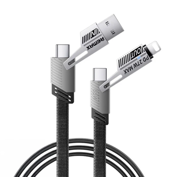 Data kabl REMAX RC-C189 65W 4-in-1 Fast Charging crni 1m