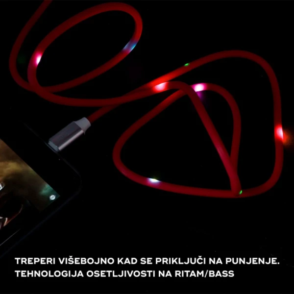 Data kabl KUCIPA K257 micro USB 1m crveni