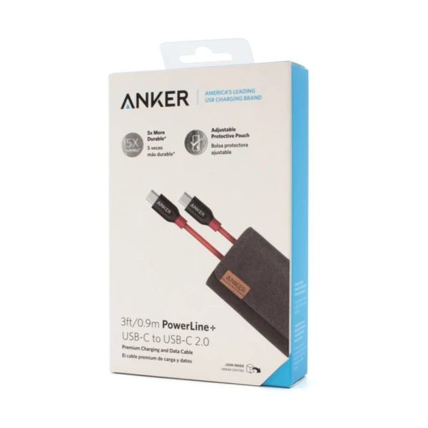 Data kabl ANKER A8187 PD crveni 0.9m