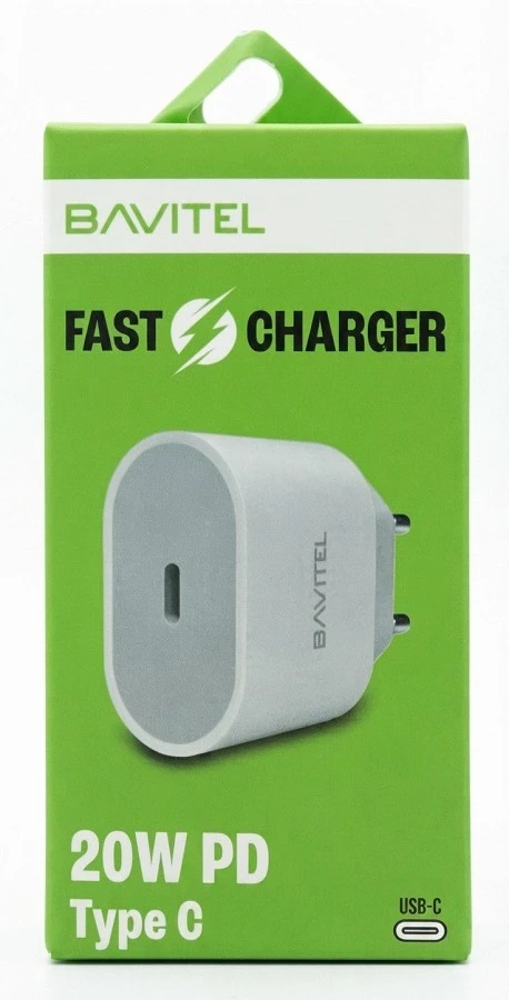 Bavitel punjač 20W PD Type C bela