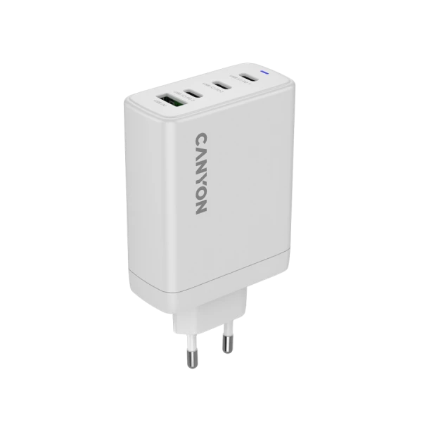 CANYON charger OnCharge 120 GAN Total 120W MAX 3 USB-C +1 USB-A White EU plug ( CNS-CUW120ACC ) 