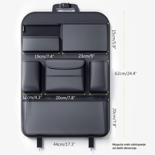 Organizer za auto sediste tip 2 crni