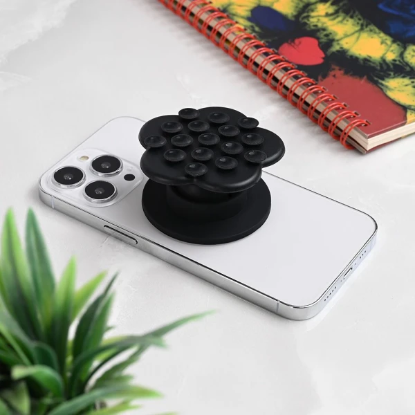 Stiker za mobilni telefon Magnetic Flower crni