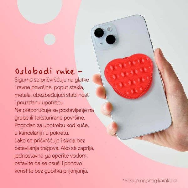 Stiker za mobilni telefon Magnetic Heart crveni