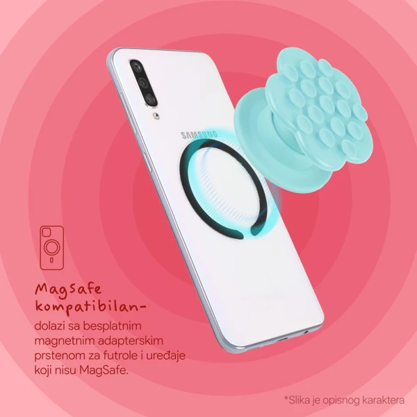 Stiker za mobilni telefon Magnetic Paw pink