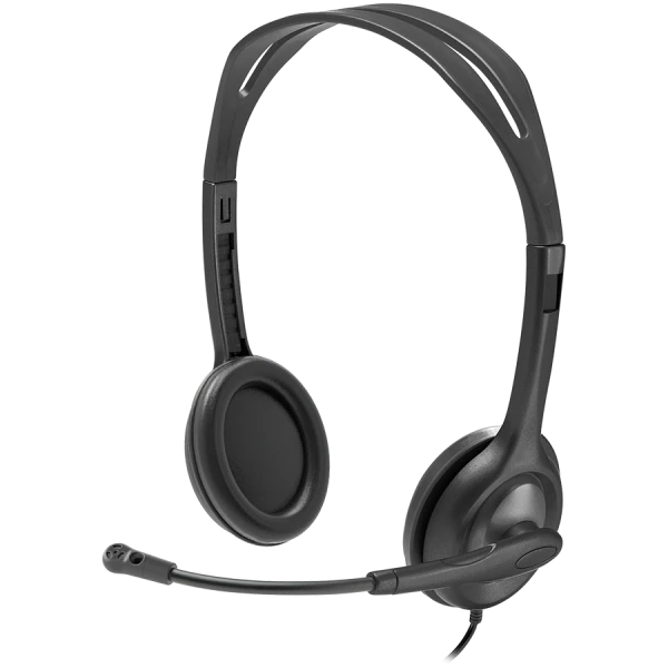 LOGITECH H111 Corded Stereo Headset - BLACK - 3.5 MM ( 981-000593 ) 