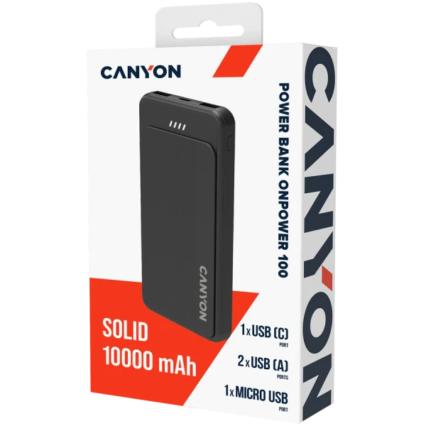CANYON power bank OnPower 100  10000mAh Black ( CNS-CPB100B ) 