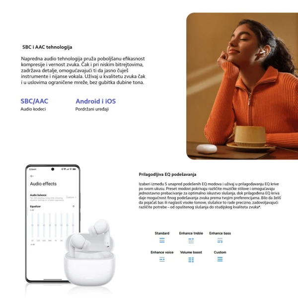 Bluetooth slusalice Xiaomi Redmi Buds 8 lite crne