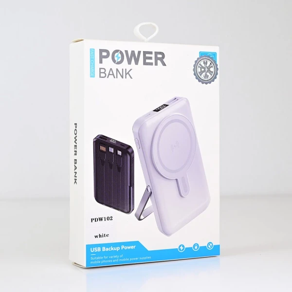 Power bank prenosiva baterija Magsafe Oxpower PD W102 10000mAh bela