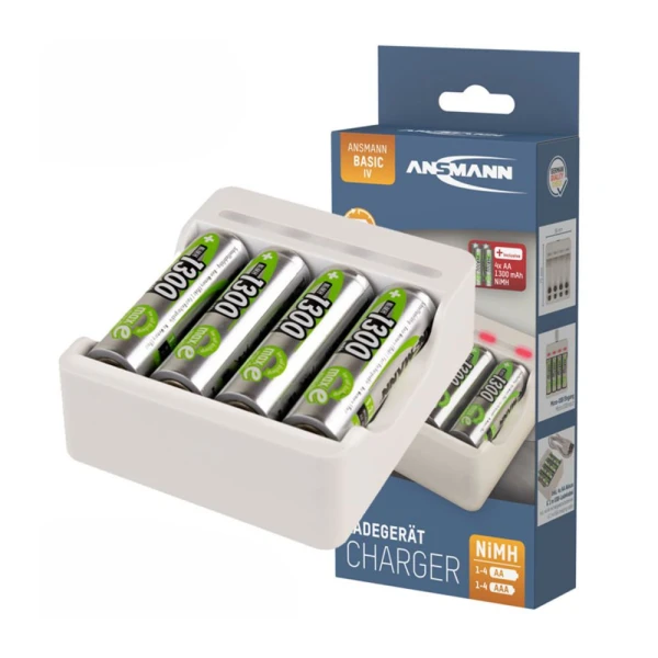 ANSMANN Punjac baterija Basic IV + 4xAA 1300mAh 1001-0120-01