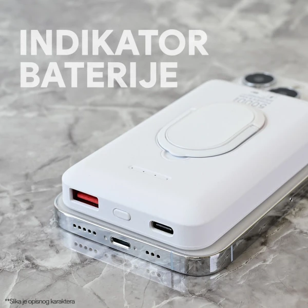Power bank prenosiva baterija Magsafe Oxpower PD W51 5000mAh bela