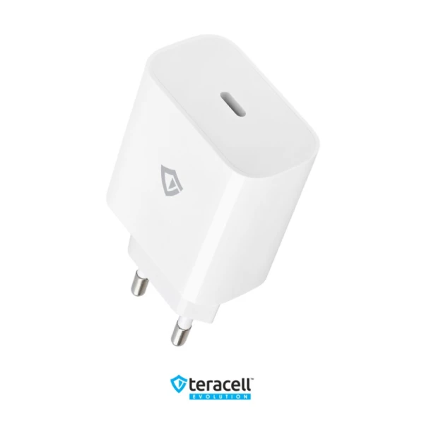 Kucni punjac Teracell Evolution TC-18 PD Fast charging 30W sa PD iPhone lightning kablom beli CE