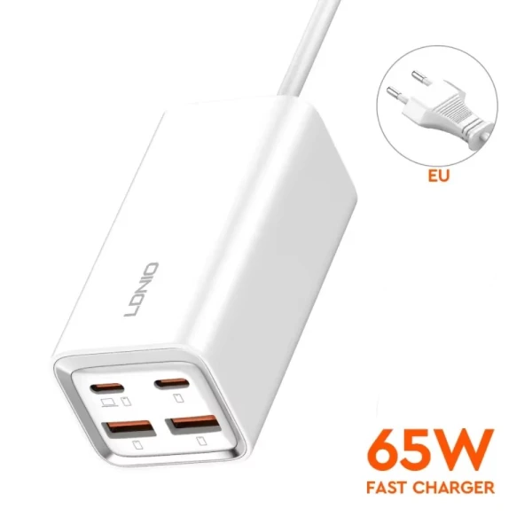 Kucni punjac LDNIO A4610C, QC4+, PD3.0, PPS, 65W beli