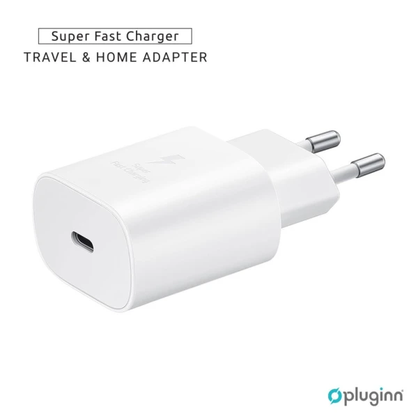 Kucni Punjac Pluginn AJ-25 KP-614C PD Fast 25W za Samsung beli CE