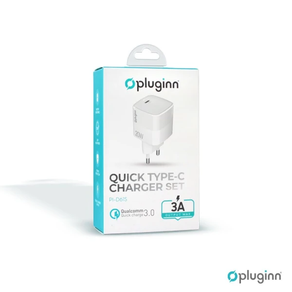 Kucni punjac Pluginn PI-D61S, PD3.0, PPS, 20W beli CE