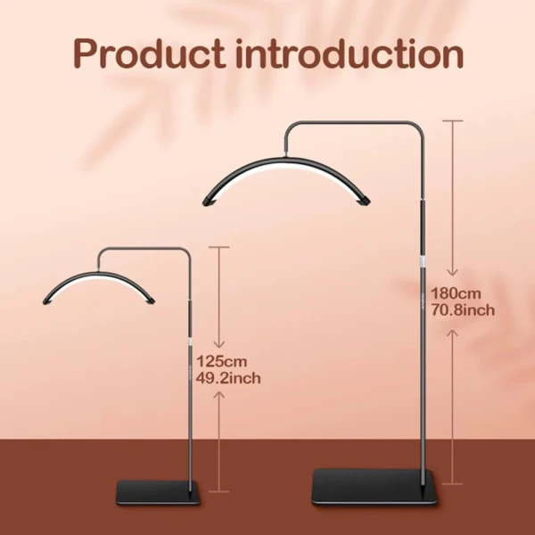 Podna LED lampa Half moon bela