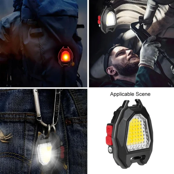 LED lampa privezak, otvarac za flase sa upaljacem, crna