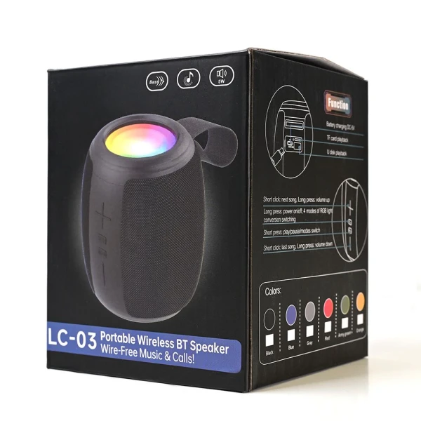 Bluetooth zvucnik LC-03 5W crni