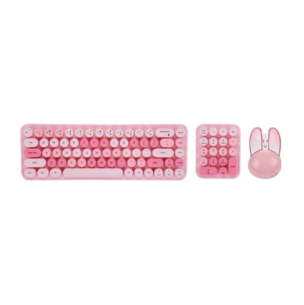 Combo mis i tastatura Coteci 84019 pink