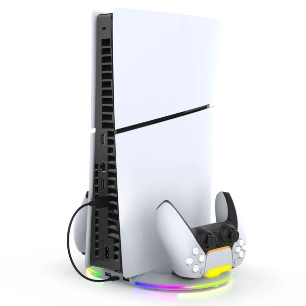 iPega PG-P5S045H vertikalni multifunkcionalni stalak za PS5 slim/PRO RGB beli
