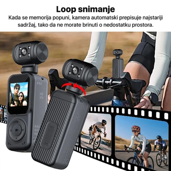 Smart akciona kamera Q5 2k crna