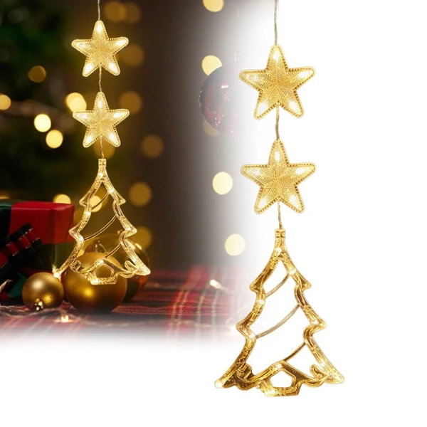 Novogodisnji ukras LED jelka i zvezdice EL