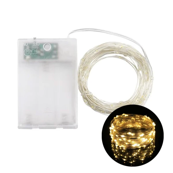 Novogodisnji ukras LED lampice toplo zute (5m) sa kontrolerom JWD