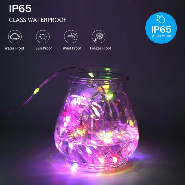 Novogodisnji ukras LED lampice u boji (15m) Bluetooth kontrola putem mobilnog telefona