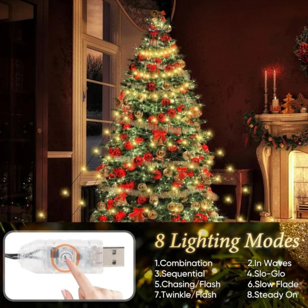 Novogodisnji ukras LED lampice za jelku toplo zute (3m) EL