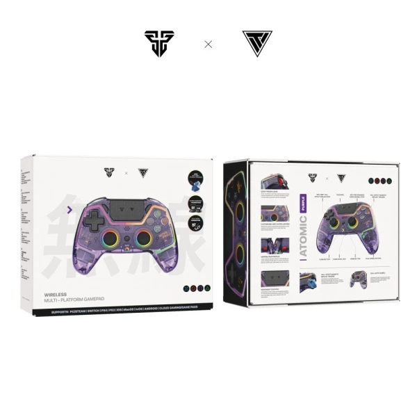 Joypad wireless Fantech WGP14V2 NOVA PRO multiplatform RGB CLEAR ljubicasti