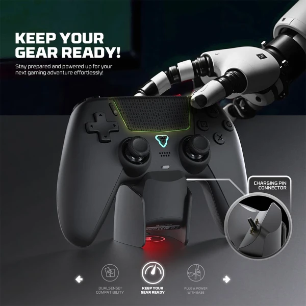 Joypad wireless charging dock Fantech ACGP05 WGP16, PS5 compatible beli