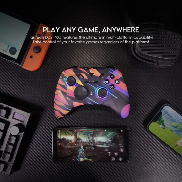 Joypad wireless Fantech WGP15 EOS PRO multiplatform RGB rainbow