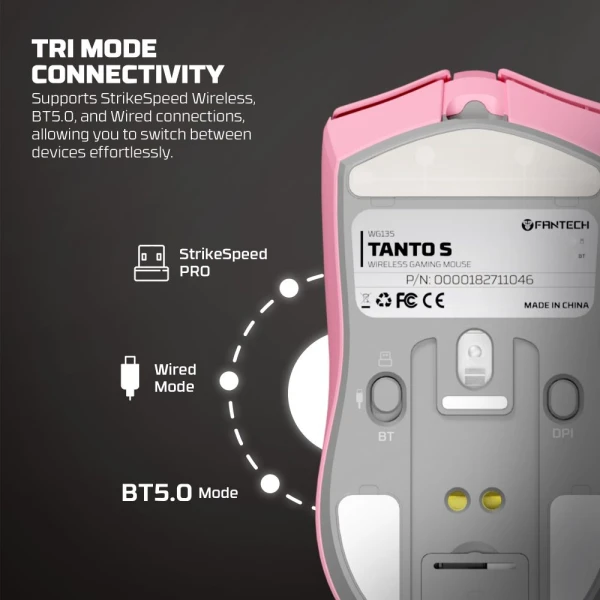 Mis Wireless Gaming Fantech WG13S Tanto S crni