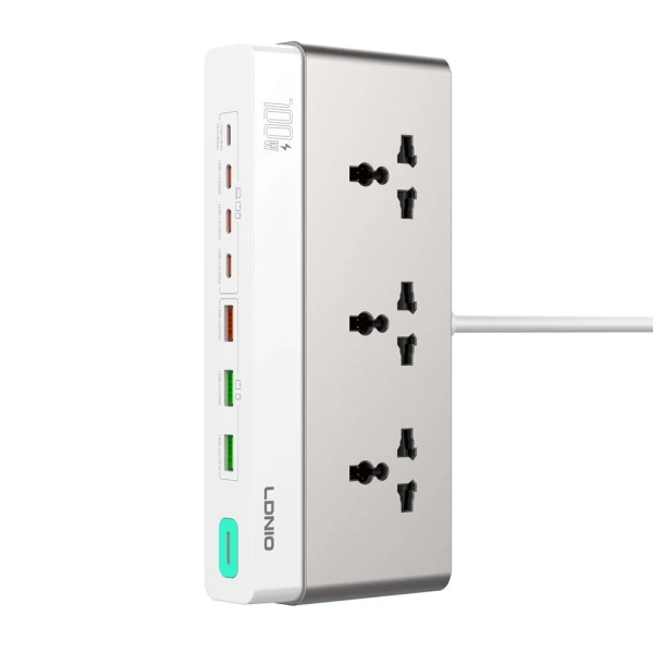 Produzni kabl LDNIO SC3 10-IN-1 3 uticnice 4xPD 3xUSB GaN 65W Total Power 100W 2m