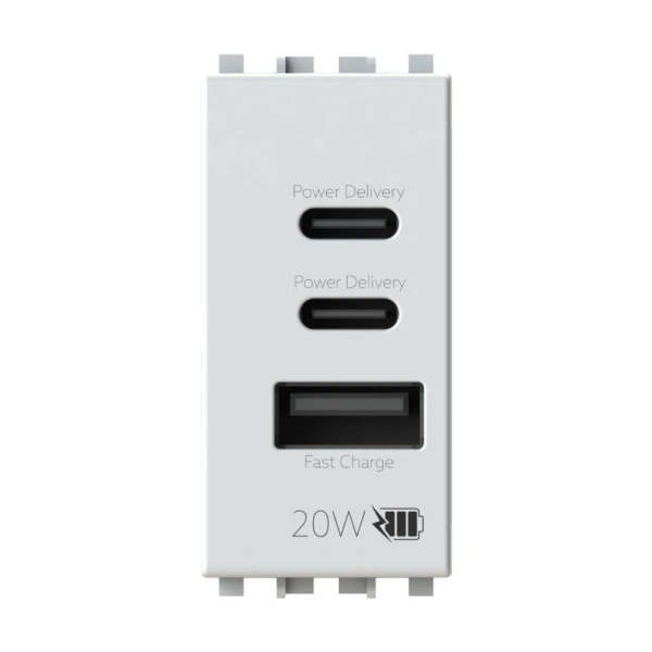 Uticnica USB CCA 20W Vimar Arke bela 4BUSB20WCCA.V19B