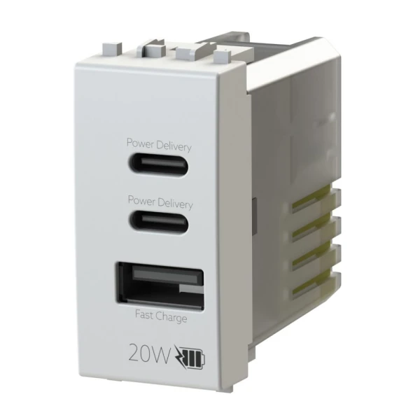 Uticnica USB CCA 20W Vimar Arke bela 4BUSB20WCCA.V19B