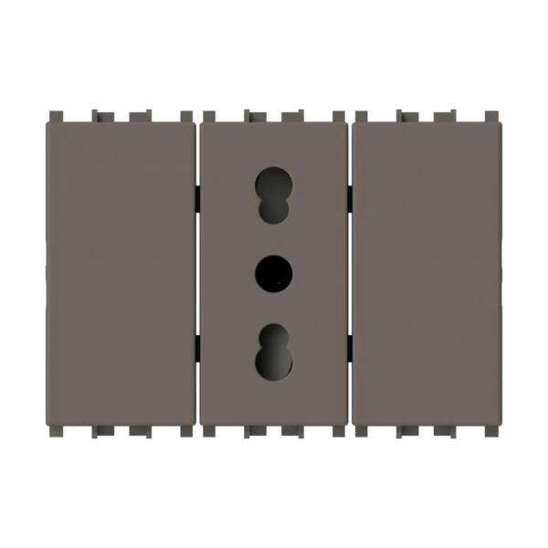 BITAPPO uticnica (1 bipasso+2 slepa modula)Vimar Arke metal 4B.V19M.BT